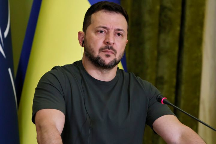 President of Ukraine Volodymyr Zelenskyy, seen during a September meeting with the secretary general of NATO, has been requesting additional military aid amid its ongoing war with Russia. 