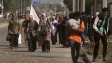 Palestinians Flee On Foot As Israel Says Troops Battle Inside Gaza City Palestinians Flee On Foot As Israel Says Troops Battle Inside Gaza City