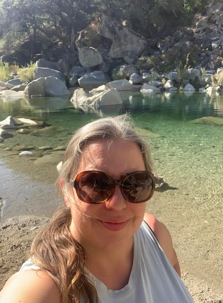 The author at the South Yuba River on her 50th birthday in 2022