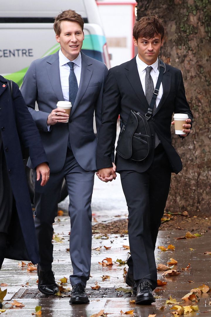 Dustin Lance Black with his husband Tom Daley
