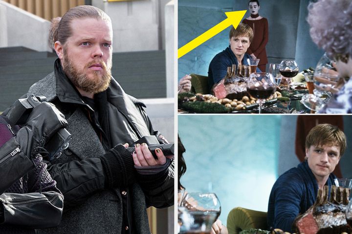 Elden Henson as Pollux and an another avox in The Hunger Games: Catching Fire