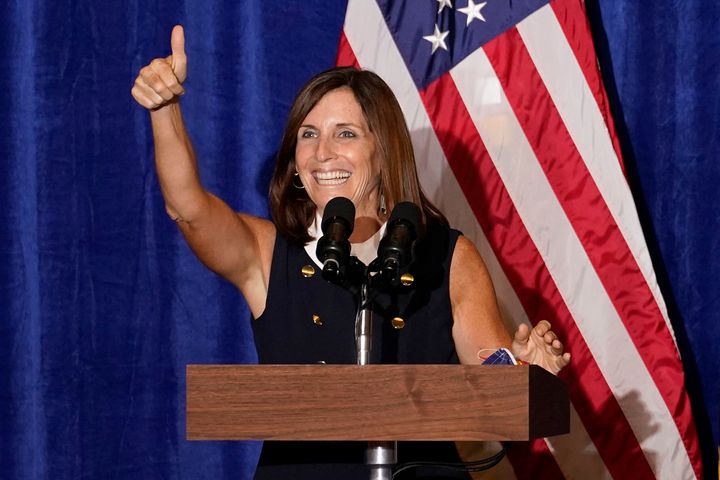 McSally, seen here at a Veterans for Trump campaign rally in 2020, left the Senate in 2020 after losing a special election.