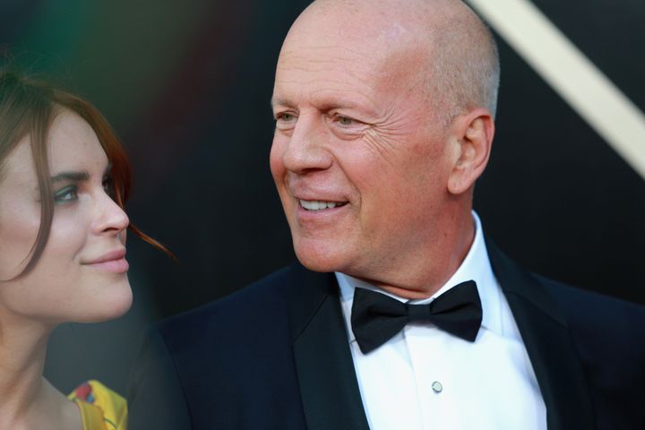 Fashion designer Tallulah Willis and her father, actor Bruce Willis, at the 2018 "Comedy Central Roast of Bruce Willis" in Los Angeles.