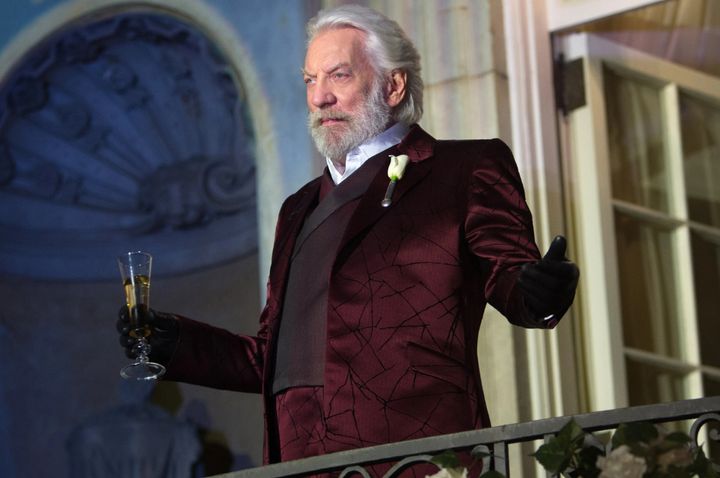 Donald Sutherland as President Coriolanus Snow in The Hunger Games: Catching Fire