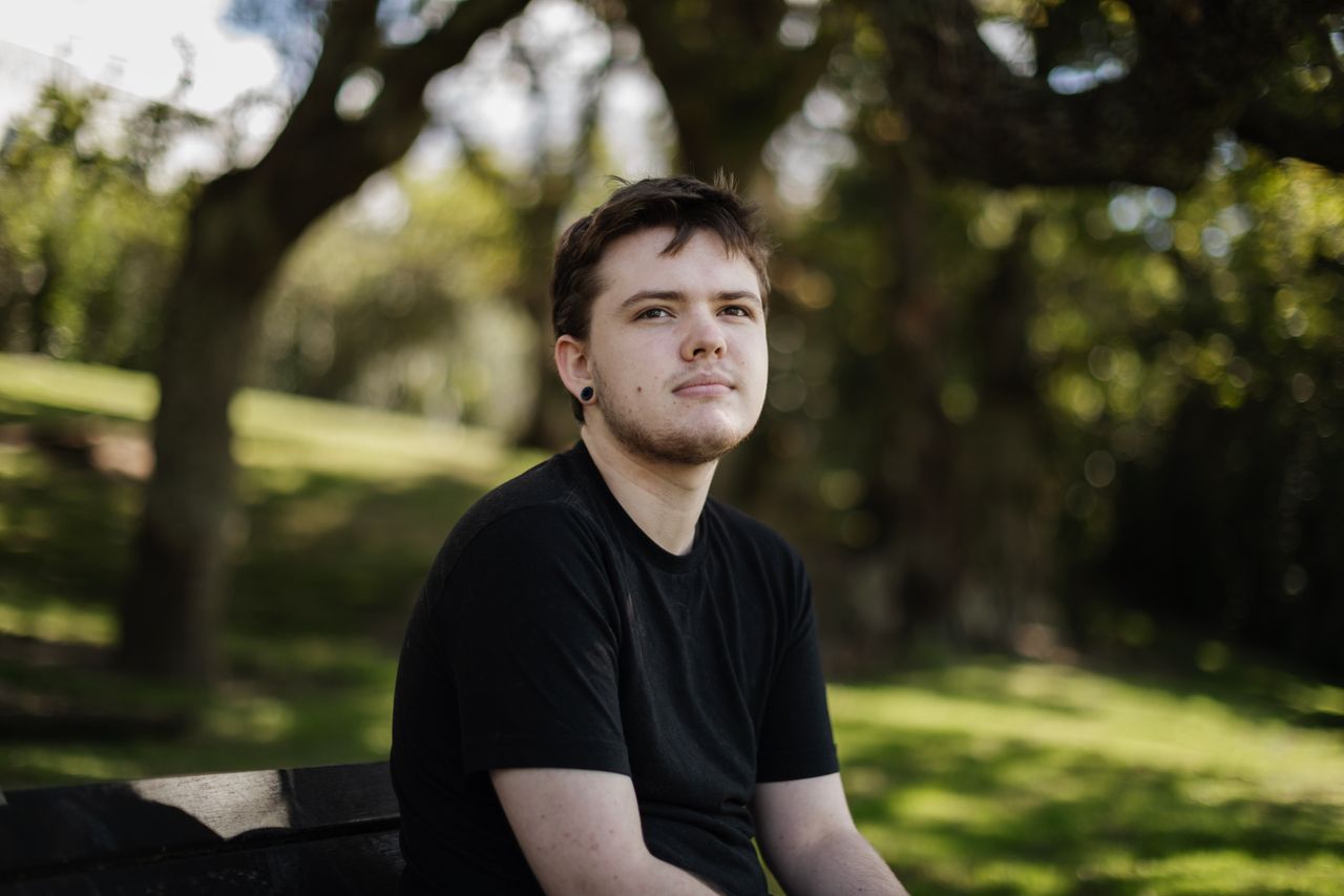 Grey Wilson now lives in Auckland, New Zealand. He and his mother were targeted after he testified against an anti-trans bill in his home state of Texas. 