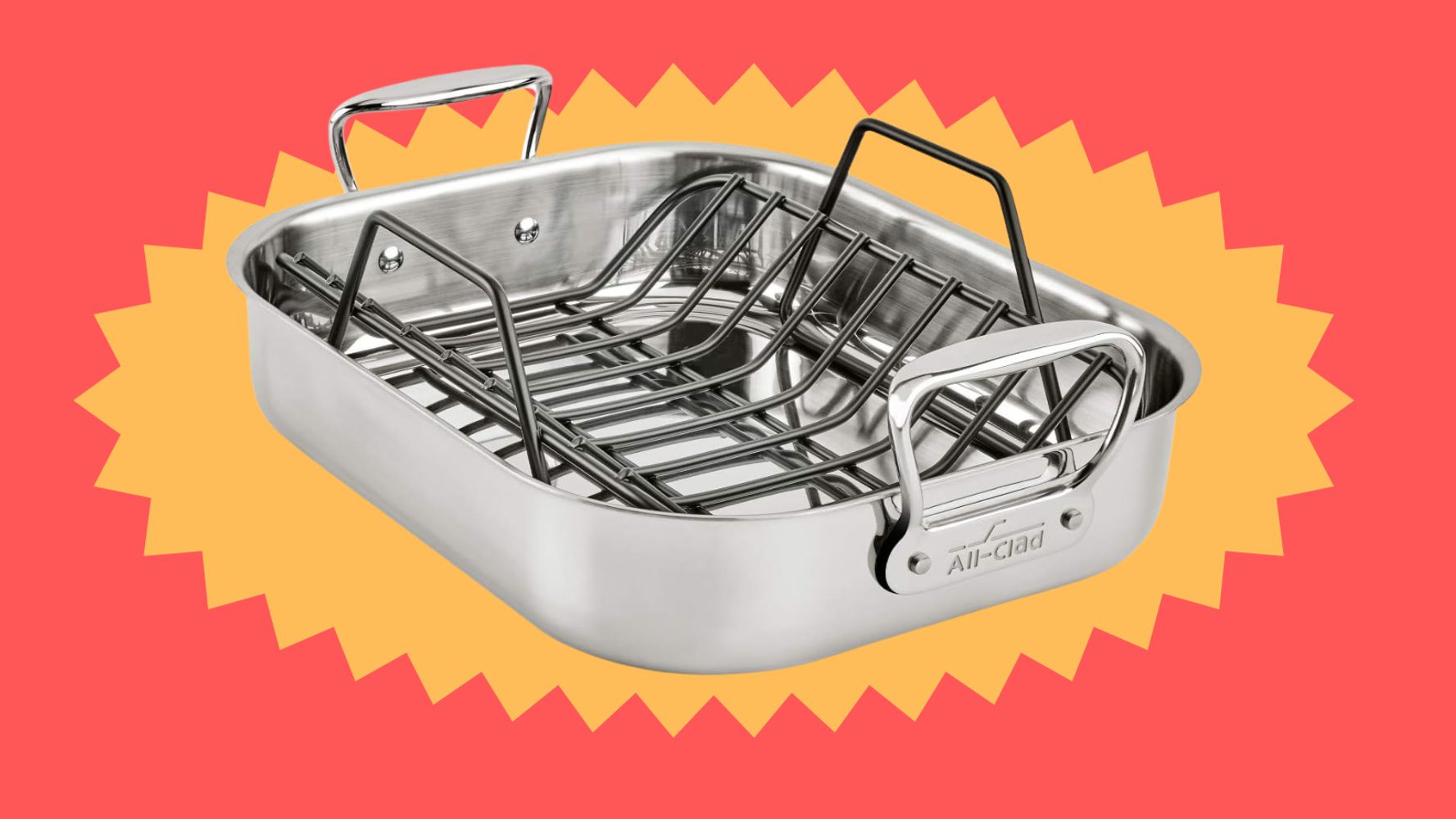 All-Clad Stainless Steel Roaster with Nonstick Rack, 11 x 14 Inches *NEW*