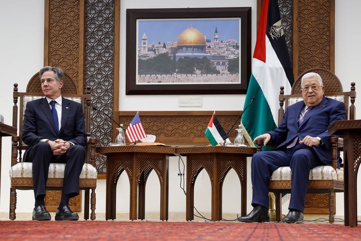 5 Νοεμβρίου 2023 Ο Αμερικανός ΥΠΕΞ μαζί με τον πρόεδρο της Παλαιστινιακής Αρχής Μαχμούντ Αμπάς