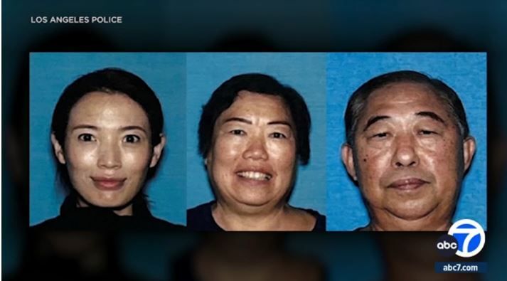 Σύμφωνα με την αστυνομία, η Mei Haskell (αριστερά) και οι γονείς της, Yanxiang Wang (μέση) και Gaoshen Li (δεξιά), αγνοούνται επί του παρόντος.