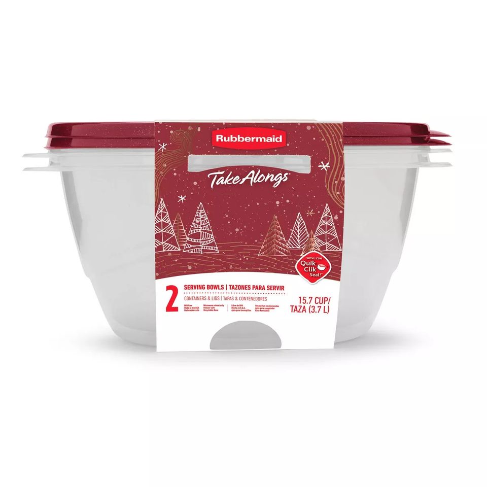 Rubbermaid® Take Alongs Square Holiday Food Storage Containers