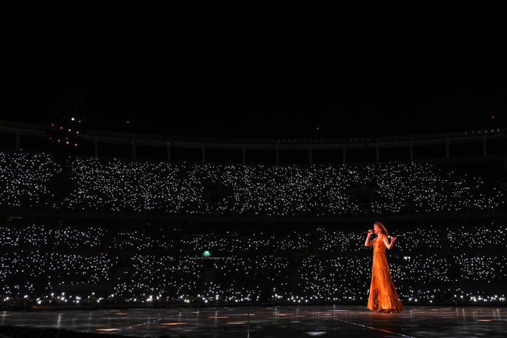 Taylor Swift, seen at the Buenos Aires concert Thursday, has been performing in sold-out stadium shows since launching her tour earlier this year.