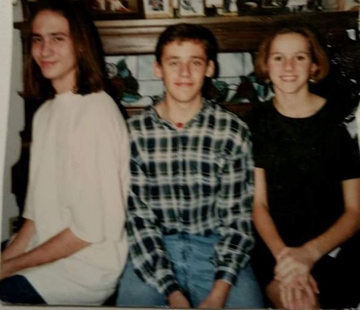 Robert, his brother Chris and his sister Sabrina. 