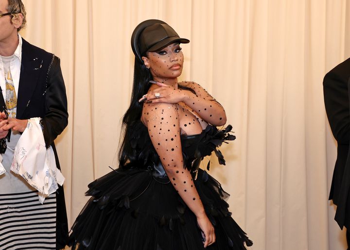 Nicki Minaj arrives at The 2022 Met Gala Celebrating "In America: An Anthology of Fashion" at The Metropolitan Museum of Art.