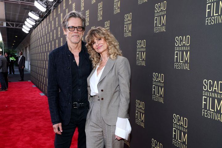 Bacon and Kyra Sedgwick appear on the red carpet for a Georgia film festival in October.
