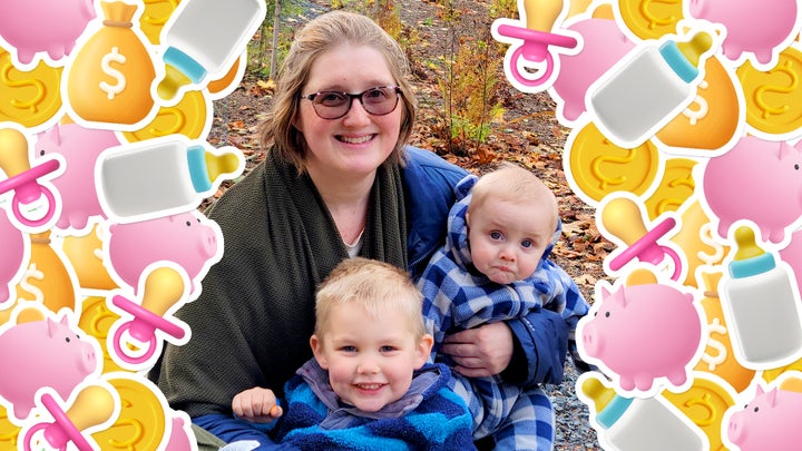 Michelle Dewalt of Washington with her two children.