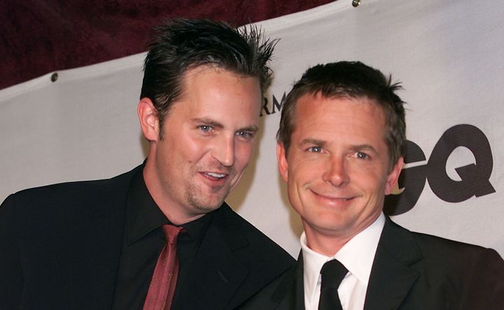 Matthew Perry and Michael J. Fox pictured together in 2000