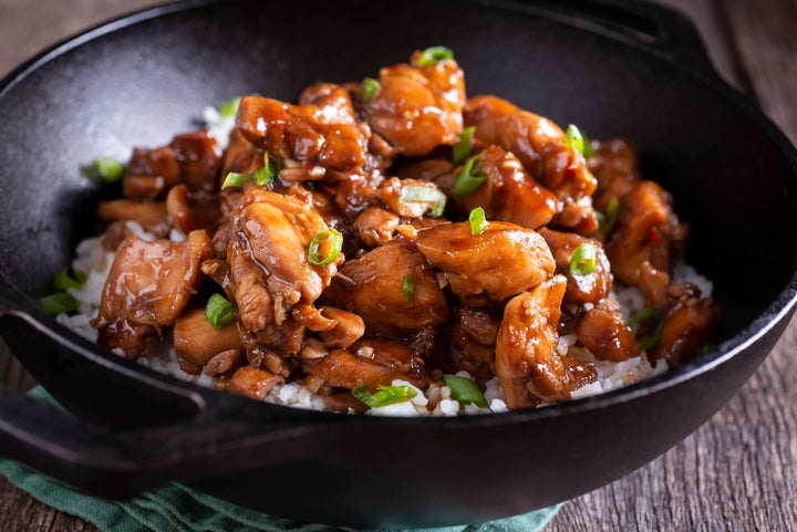 Bourbon Chicken Over Rice