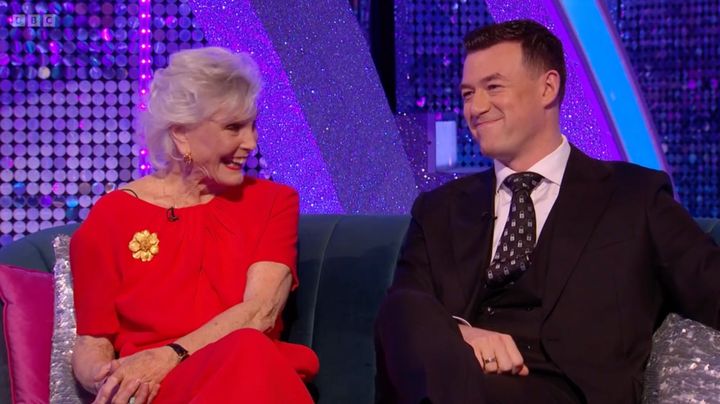 Angela and Kai pictured on Strictly spin-off It Takes Two