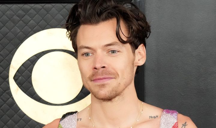Harry Styles at the Grammys in February
