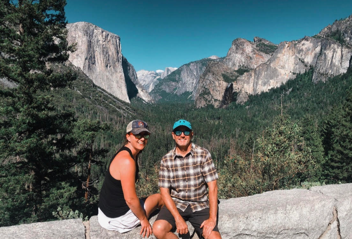 The author with Chris. "He's the innocent dinner date turned man-friend who respects the fragments of Bubble Wrap and continues to delight me," she writes.