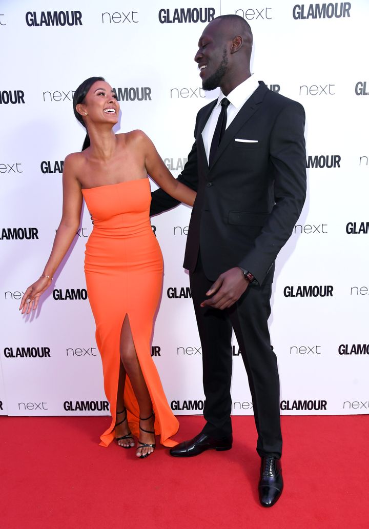 Maya Jama and Stormzy at the Glamour Women of The Year Awards in 2017