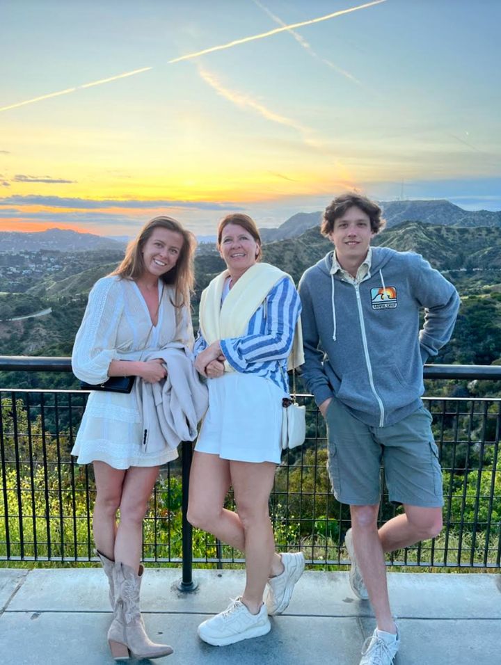 Ingrid (center) with Anne and Bas, her children, at Griffith Park in California.