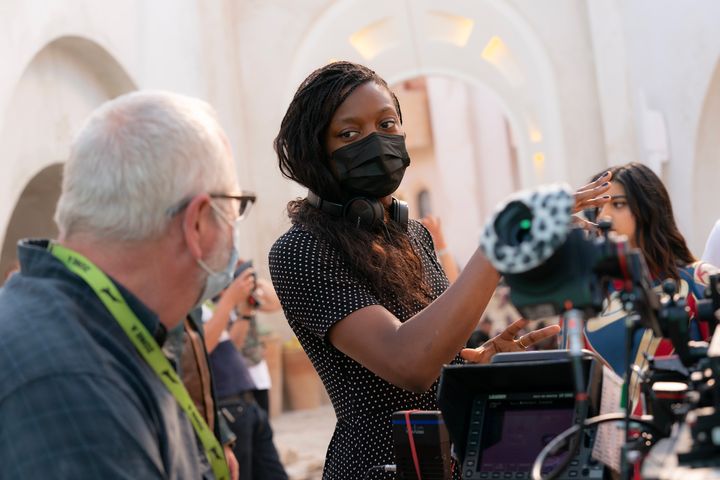 Director Nia DaCosta on the set of Marvel Studios' "The Marvels."