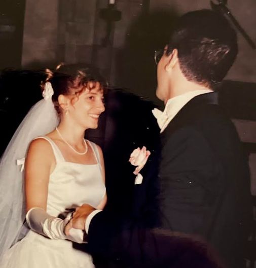 The author and Mark on their wedding day in 1997.