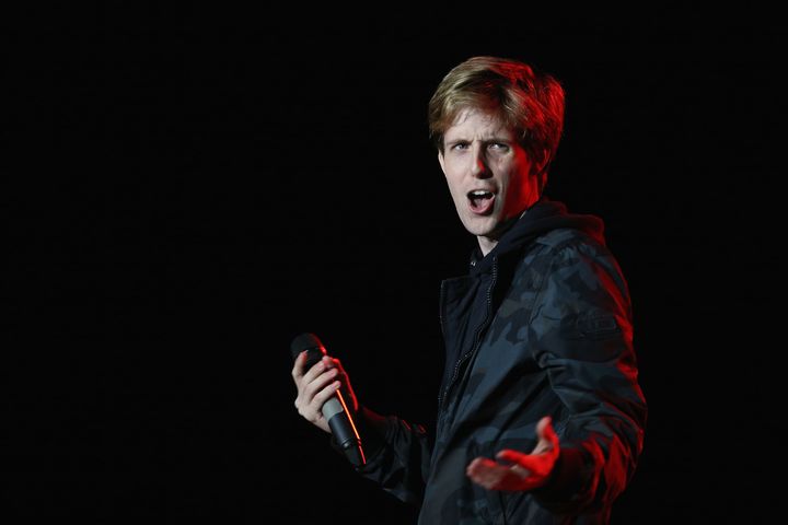 Dana Carvey's son Dex Carvey, shown here opening for his father at a performance in 2018, has died at age 32 after an accidental overdose, according to his family.