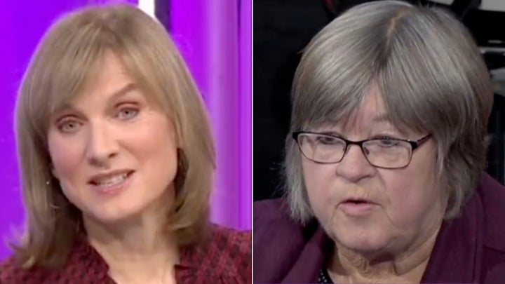 <strong>Fiona Bruce and Bridgwater audience member.</strong>