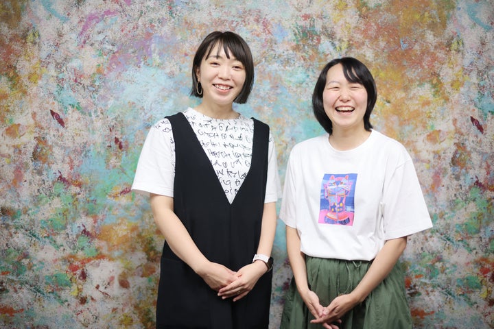 菊永ふみさん（右）と神紀子さん