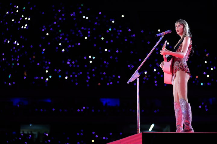 Taylor Swift on stage in Brazil on Friday night