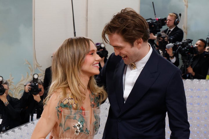 Suki Waterhouse and Robert Pattinson attend the 2023 Met Gala on May 1 in New York City.