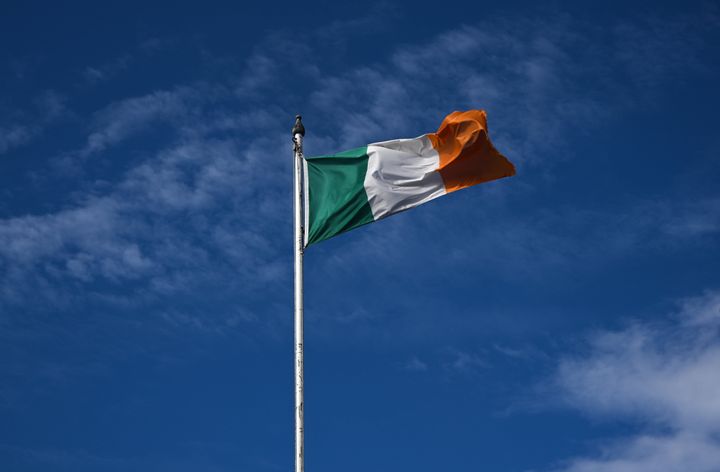 The Irish tricolour.
