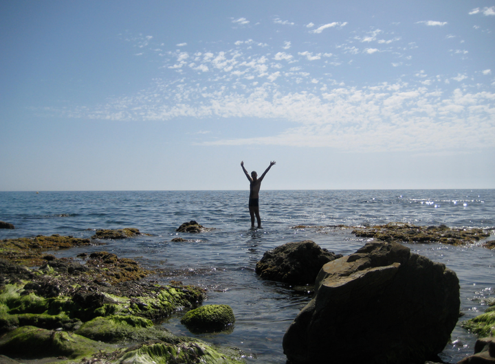 The author's husband, Javi, in Cala del Toro, Parque Natural Cabo de Gata.