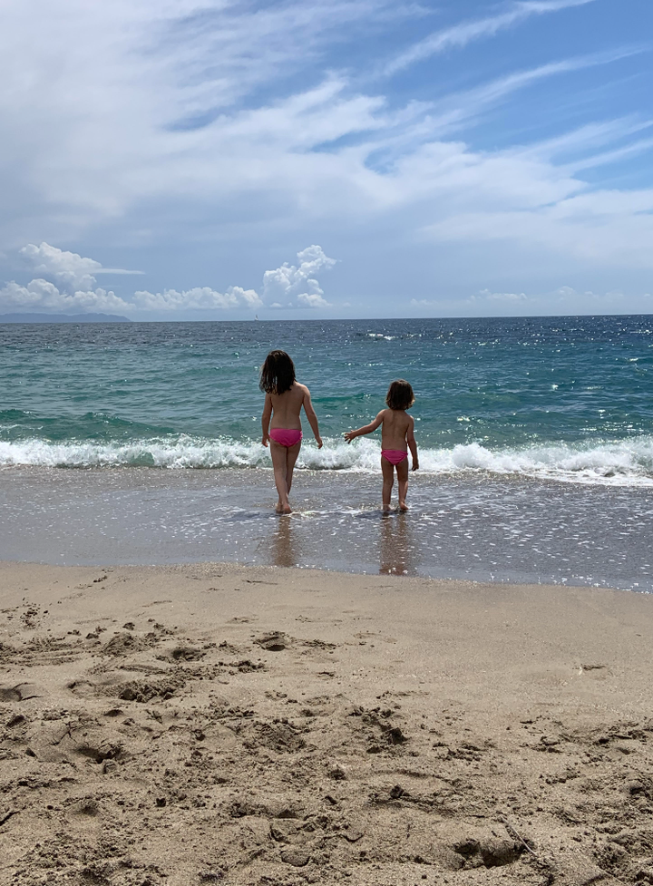 The author's children in Roquetas de Mar, Spain.