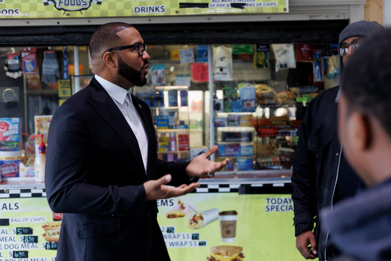 Eddie Melton speaks to Gary residents about their concerns and ideas for the city at the Adam Benjamin Jr. Metro Center in downtown Gary on Oct. 31. Melton supported a state Senate bill to fund revitalization of the train station.