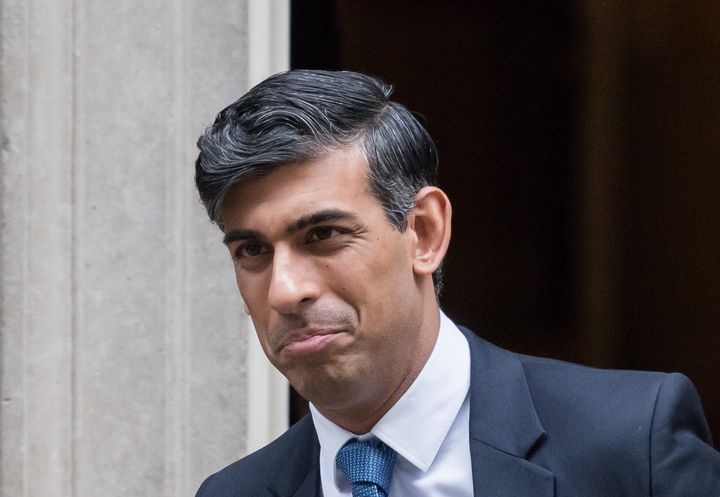 Rishi Sunak departs 10 Downing Street for the House of Commons to attend the weekly Prime Minister's Questions (PMQs) in London, United Kingdom on November 22, 2023.