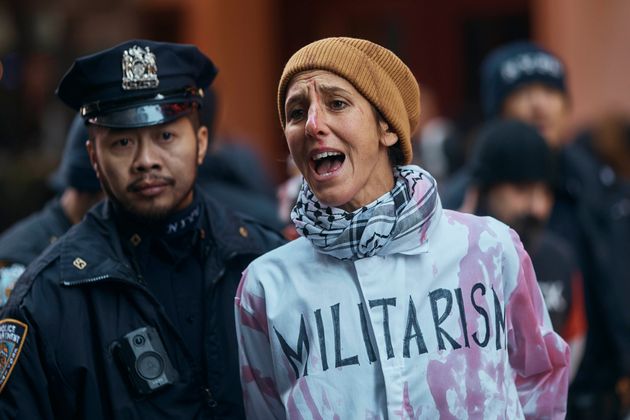 Pro-Palestinian protesters interrupted the Thanksgiving Day parade in New York City on Thursday.