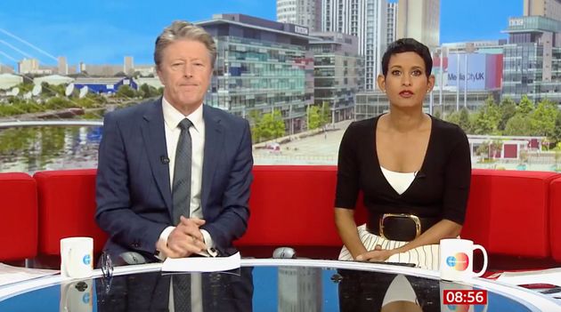 Charlie Stayt and Naga Munchetty in the BBC Breakfast studio