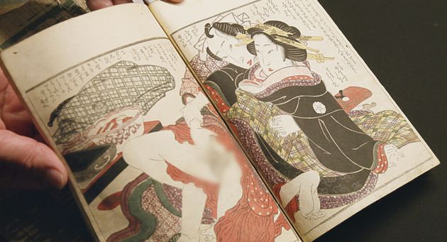 「艶本美女競」渓斎英泉・画（浦上蒼穹堂）、映画『春の画 SHUNGA』より