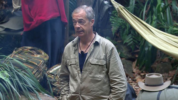 Nigel Farage in the I'm A Celebrity jungle