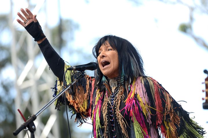 Buffy Sainte-Marie performs in San Francisco in 2016. In a statement this week, the singer responded to reporting that raised doubts about her claim to Native American ancestry.