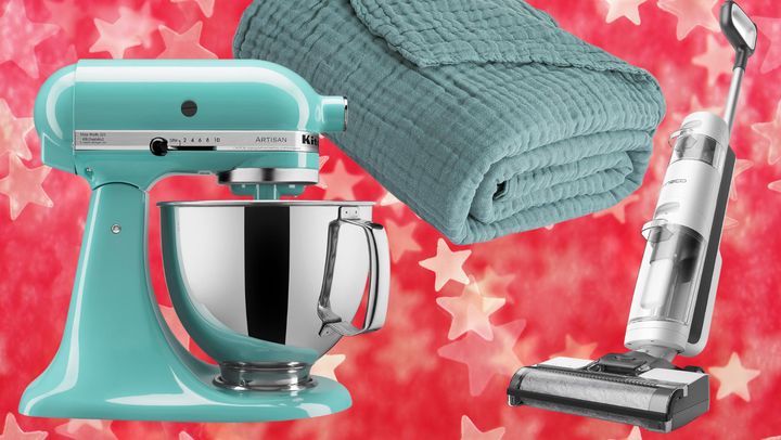 KitchenAid stand mixer, cotton gauze throw blanket and TikTok-viral Tineco vacuum