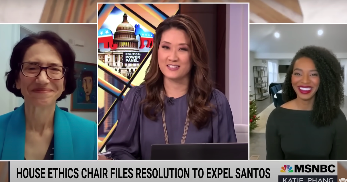 NextImg:MSNBC Panelists Can't Keep Straight Faces Over Wild New George Santos Quotes