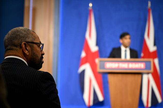 James Cleverly looks on as Prime Minister Rishi Sunak vows to do 