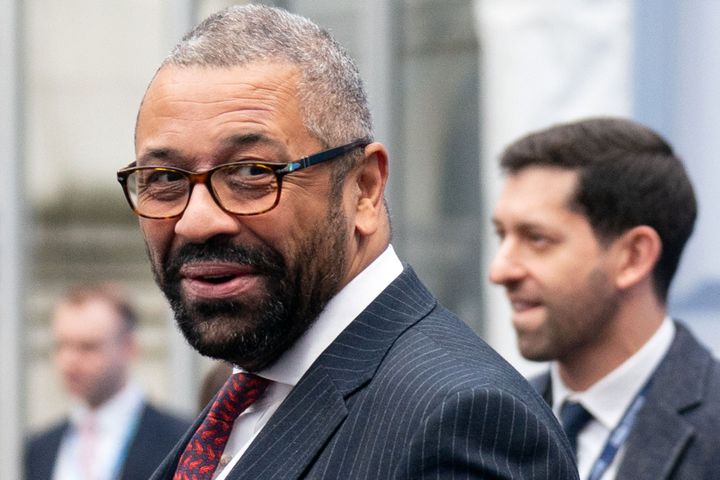 James Cleverly attends the Global Investment Summit at Hampton Court Palace in south west London today.