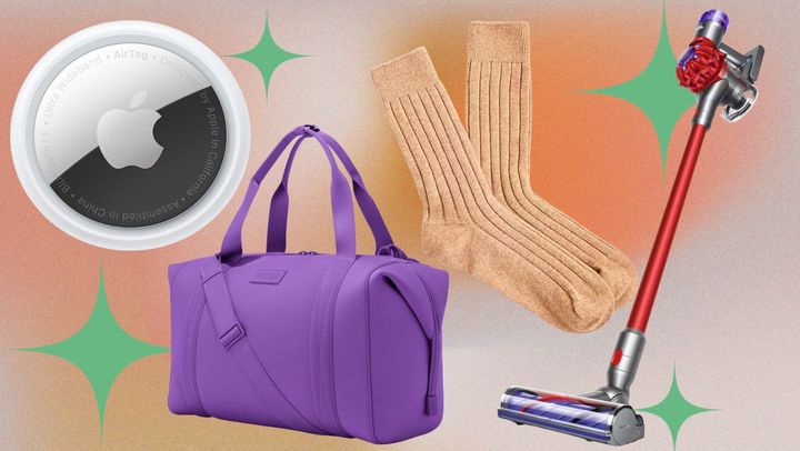Save on Apple AirTags, Dagne Dover travel bags, cashmere socks and a Dyson vacuum.