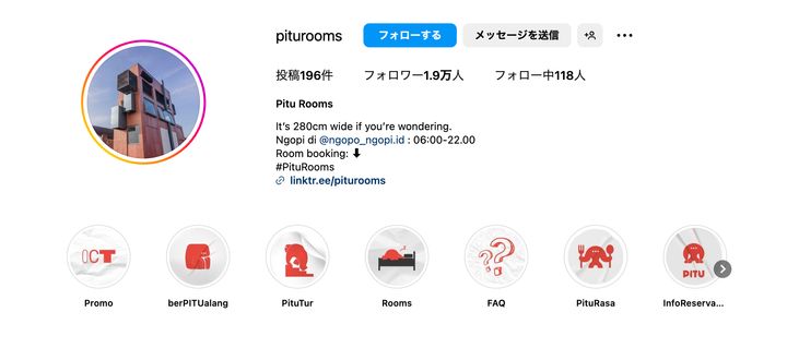 piturooms インスタのスクリーンショット