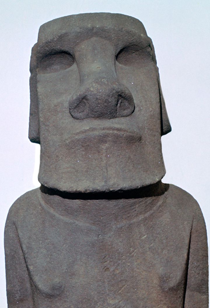 Hoa Hakananai'a, from Orongo, Easter Island (Rapa Nui), Polynesia, c1000.