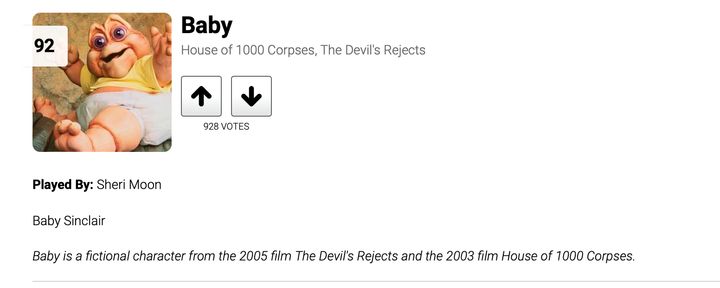 A very funny error found on Ranker’s list of “The Most Hated TV Characters of All Time.”